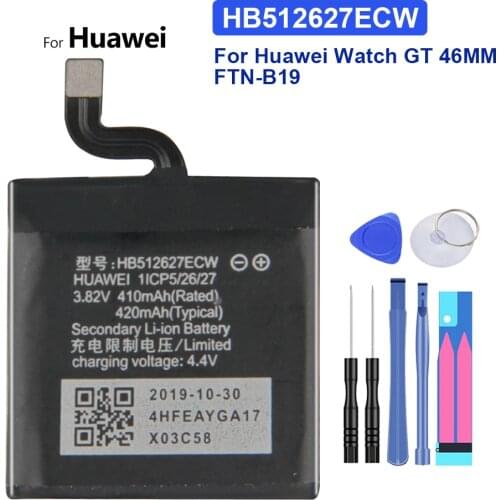 Battery HB512627ECW+ 420mAh For Huawei Watch GT 46MM Bateria