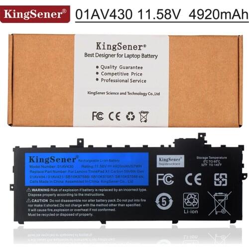 Kingsener 01AV494 01AV430 Laptop Battery For Lenovo Thinkpad X1 Carbon 5th 2017 6th 2018 Series 01AV429 SB10K97586 01AV431