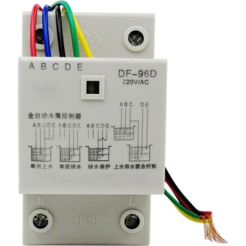 DF96D automatic water level controller Pump Controller Cistern Automatic Liquid Switch 220V Din Rail water level control DF-96D