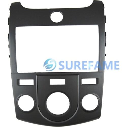 Car Radio Install Surround Panel for KIA Forte Cerato Manual Aircon 2009-2012 Fascia Plate Dash Mount Kit Cover Trim Facia