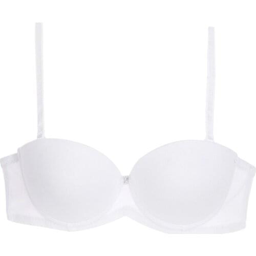 White Color Sexy Bra Top Chest Padded Push Up Bra for Girl Half Cup Sexy Women Bra Underwire Support Chest Wedding Dress Bra