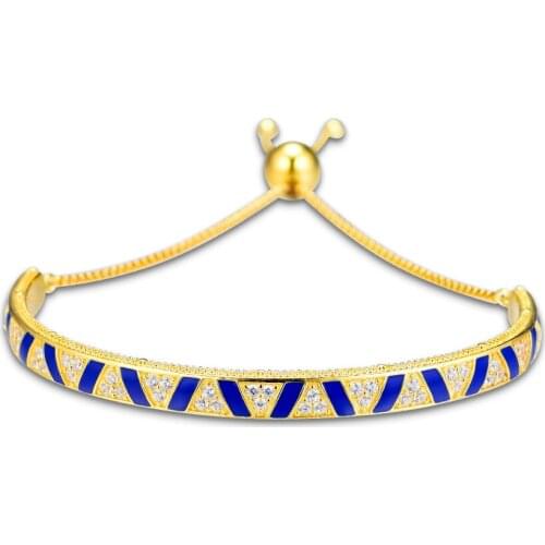 SHINE STONES AND STRIPES SLIDING BANGLE Sterling Silver Jewelry For Woman Fashion Make Up Fashion European Bracelet