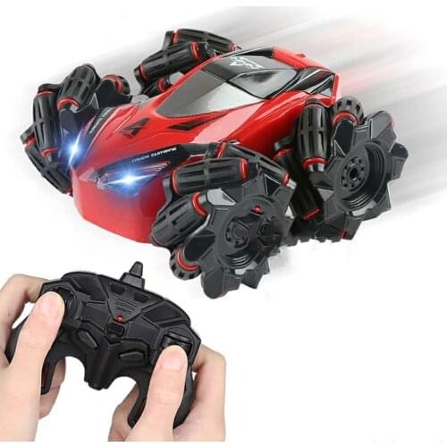 C10 RC Stunt Car with Light Music 2.4Ghz 4CH 20km/h Drifting 360 Degree Rotating Remote Control Vehicle Toys for Kids