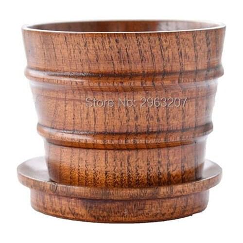 10pcs Wooden Cup Handmade Coffee Tea Beer Juice Milk Drink Cup Jujube Wood Breakfast Tea Cups With Lid Drinkware Gift