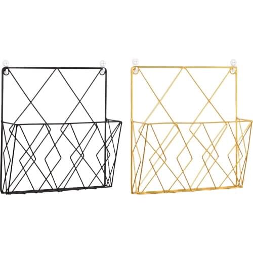 Magazine Book Holder Rack Metal Wall Mounted Space Saving Books Newspaper Organizer Rack Living Room Bedroom Storage bearable