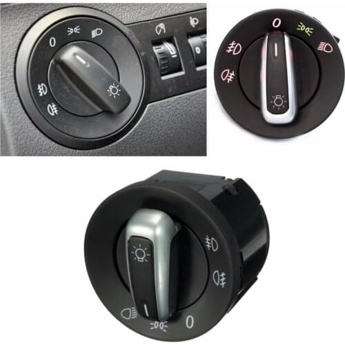 For Golf Jetta MK5 MK6 GTI Passat B6 B7 CC Touran Tiguan Chrome Auto Headlight Switch Fog Head Light Lamp Knob 5ND 941 431 B