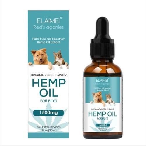New 30ml Hemp Essential Oil for Dogs Natural Herbs of Pet Care Oil Anxiety Relief Pain Joint hip Strengtheens immunity