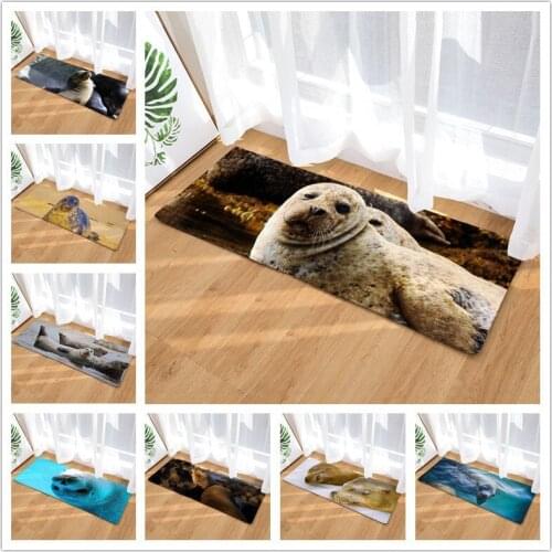 Flannel Long Floor Mat Door Mat Heat Transfer Seal Kitchen Bathroom Water-Absorbing Non-Slip Mat Carpet