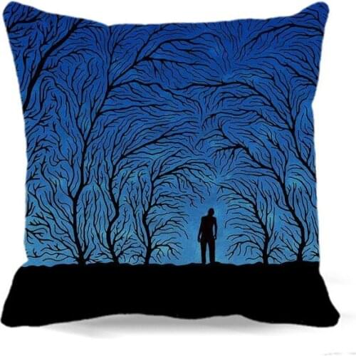 Deep in the forest A man of Cotton polyester Printed Square Cushion Cover Decorative For Home sofa Car car chair Seat