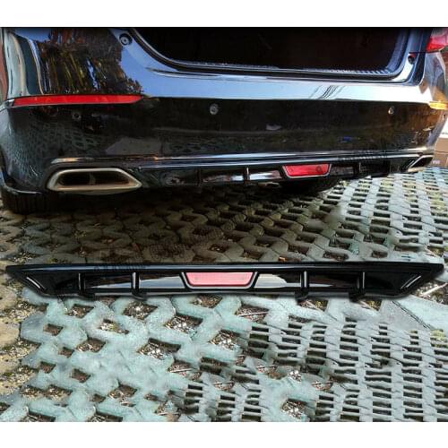 Gloss Black PP Rear Bumper Diffuser Lip Spoiler Wing For Honda Accord 10th 2018-2019