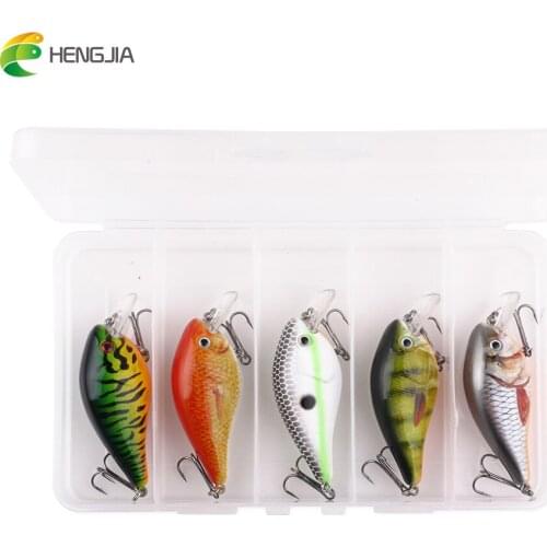 HENGJIA 5PCS 64G 7.8CM Mini Isca Fishing Lure Artificial Wobblers Hard Crankbait 3D Eyes Free Shipping