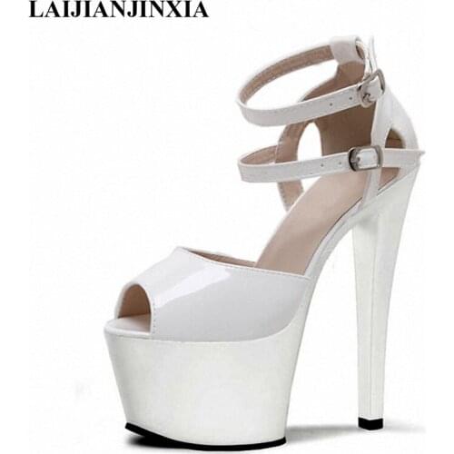LAIJIANJINXIA New Classics Ankle-Wrap 17CM Sexy High Heel Platforms Pole Dance / Performance/Star/Model Sandals Wedding Shoes