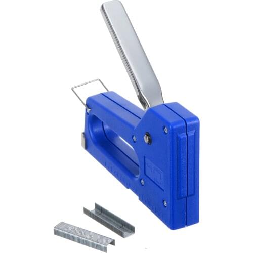 Mini Staple Nail Furniture Stapler Stapling Machine Kit with 100pcs 6mm Nails Door Hasp Staple for Hobby Art Craft