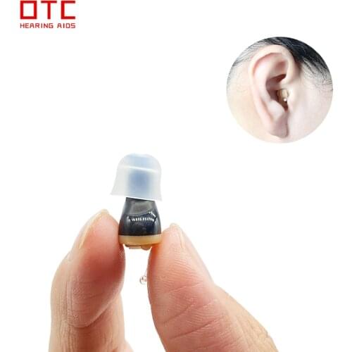 Mini In-Ear Hearing Aids Invisible Small Discreet Hearing Aid Sound Amplifier Placed In Channel for Deaf and Elderly
