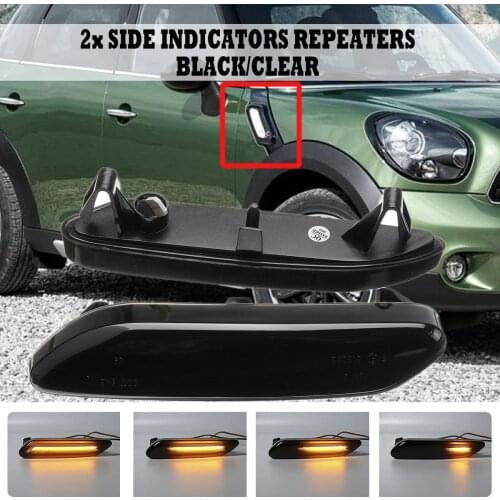 Pair Flowing Turn Signal Light Dynamic LED Side Marker Light 12v Side Repeater Lamp Panel Lamp For BMW For Mini Cooper R60 R61