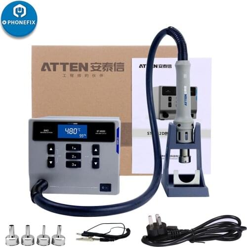 ATTEN ST-862D Soldering Station lead-free Hot Air Gun Intelligent Digital Display BGA Rework Station for Mobile Phone PCB Repair