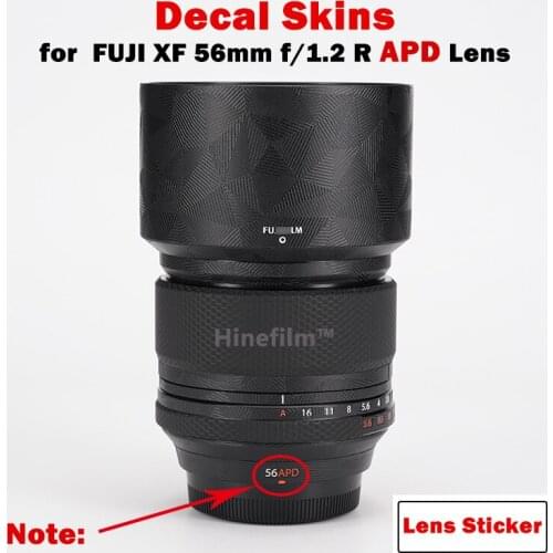 Fuji XF56F1.2 R APD Lens Decal Skin Vinyl Wrap Film for FUJIFILM Fujinon XF 56mm f/1.2 R APD Lens Protector Cover Wrap Sticker