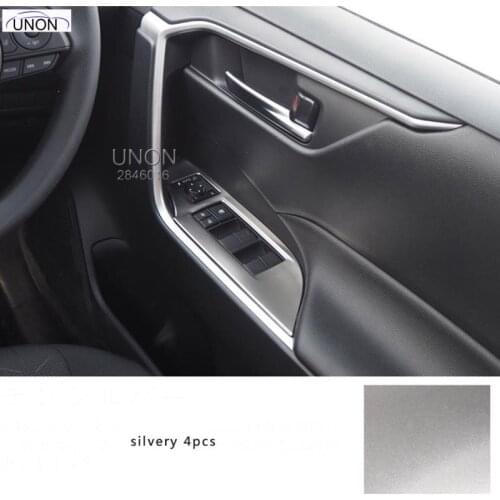 Fit Right Hand Drive Car Accessories Window Switch Control Cover Trim Stainless steel Style 4PCS for Toyota RAV4 XA50 2019 2020