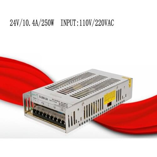 S-250-24 24V/10.4A/250W switching power supply, centralized power supply, power supply security monitoring