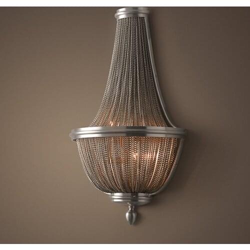 Modern Art Dining Room Living Room Tassel Wall Lamp Nordic Creative Luxury Wall Light Personality Led Aluminum Chain Wall Lamps