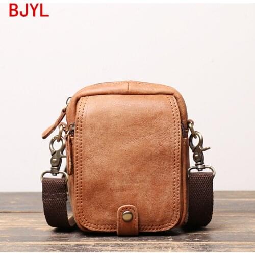 New Mens small shoulder messenger bag Genuine Leather Belt Strap bag Frosted Leather Shoulder Bag men mini Crossbody Bags