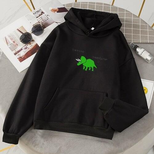 Sweatshirt Women Oversized Hoodie Dinosaur Printed Letter Hoodies Women Harajuku Vintage Female Pullovers Long Sleeve Tops