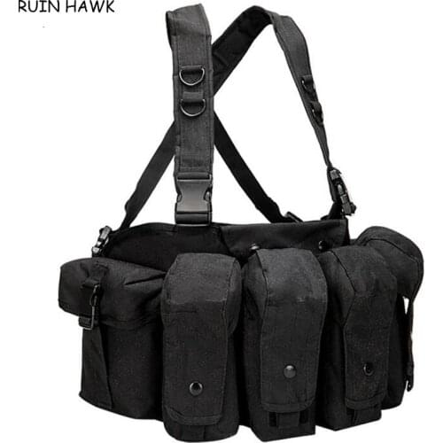 Tactical Hunting Vest Military Equipment Air Gun Paintball War Game Accessories Equipment AK 47 Molle Magazine Bag