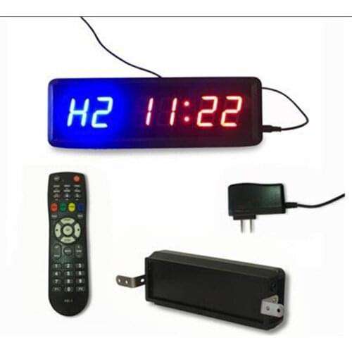 Gym Timer Stopwatch with Remote for Gym Fitness Training Ideal Interval Timer Clock ，with Wall Mount Brackets