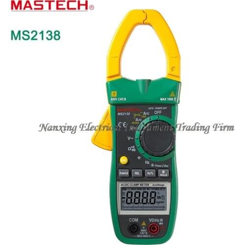 MASTECH MS2138 Digital 1000A AC DC Clamp Meter Multimeter Electrical Current 4000 Counts Voltage Tester with High Performance