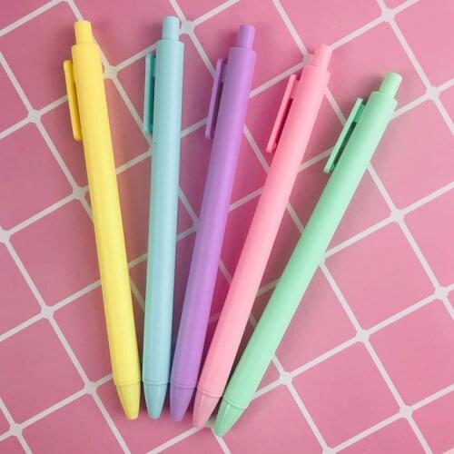 Creative Macaron Press Gel Pen 0.5mm Black Ink Gel Pens Signing Pen School Office Stationery Supplies