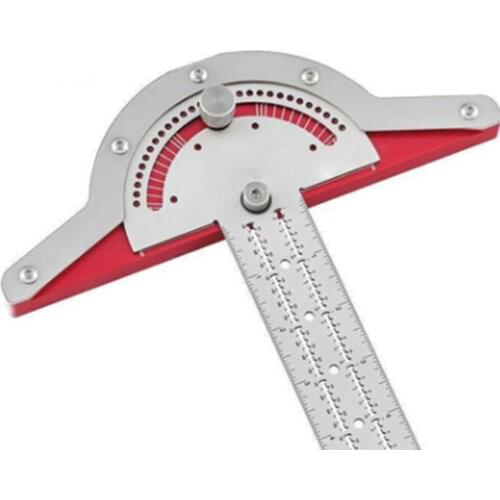 Woodworkers Edge Ruler T Square Ruler Adjustable Protractor Angle Finder Two Arm Goniometer Angle Measuring Tool Woodworking