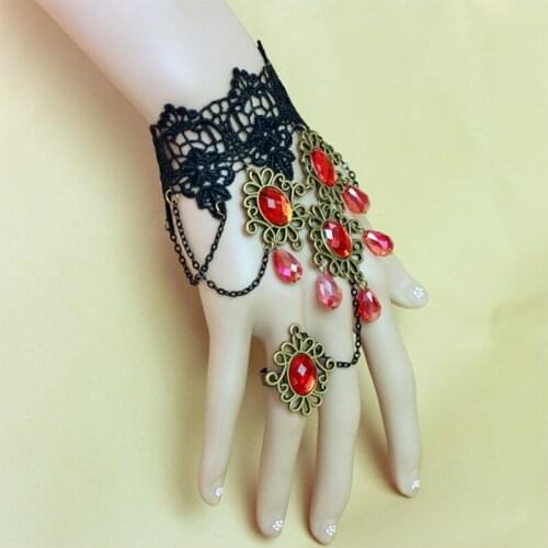 12 Pieces/Lot Vintage Hollow Lace Bracelets Bridesmaids Charm Europe Bangle Crystal Water Drop Statement Wristbands Link Chains