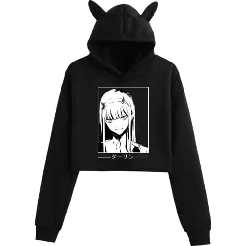 Japanese Anime Draling in the Franxx Hoodies Women Harajuku Zero Two Graphic Sweatshirts Kawaii Women