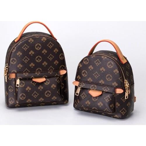 Womens backpack 2021 new womens small schoolbag Korean version backpack printed womens bag fashion personality backpack