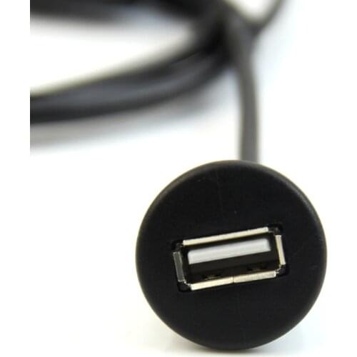 1M Car Dash Board Mount A Male To A Female USB 2.0 Socket Extension Panel Cable