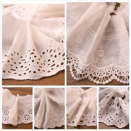 2 Yards16cm embroidered Cotton lace Sewing Accessories craft Handmade for clothing bag wedding Decoration