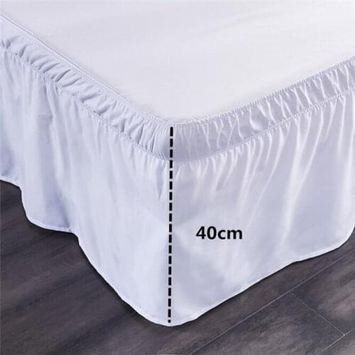 3 Size Bed Skirt White Bed Shirts without Surface Elastic Band Single Queen King Easy On/Easy Off Bed skirt Bedding home textile