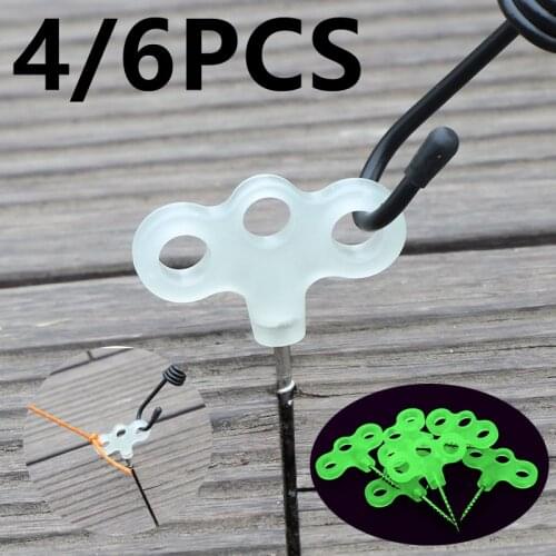 4/6 Pcs Luminous Tent Screw Pegs Camping Deck Nails Three-Eye Camping Tent Windproof Rope Fixing Nails Tent Cord Rope Fastener
