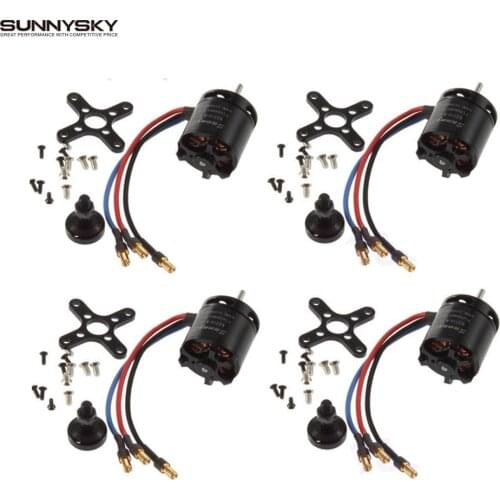 4pcs Sunnysky X2216 880kv 1100kv 1250kv 1400KV Brushless Motor For RC helikopter Airplane Quadcopter Milticopter