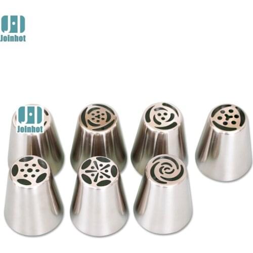 7pcs set russian piping tips /russian tulip nozzles /cake icing piping nozzles tainless Steel Flower Cream Pastry Tips Nozzles