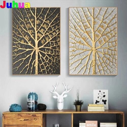 Abstract Golden Tree 5d diy diamond painting full square round mosaic diamond embroidery gift diamond stitch nordic decor