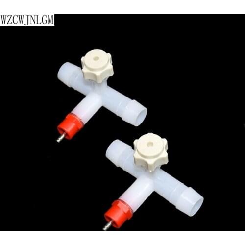 Poultry chicken mouth automatic nipple drinker three-way connector breeding drinking water equipment 40pcs