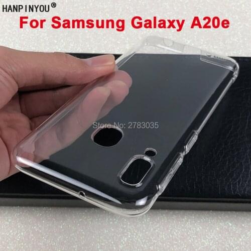 For Samsung Galaxy A20e A202F 5.8" Glossy Snap Phone Case Crystal Invisible Hard PC Full Cover Clear Camera Protect Back Shell