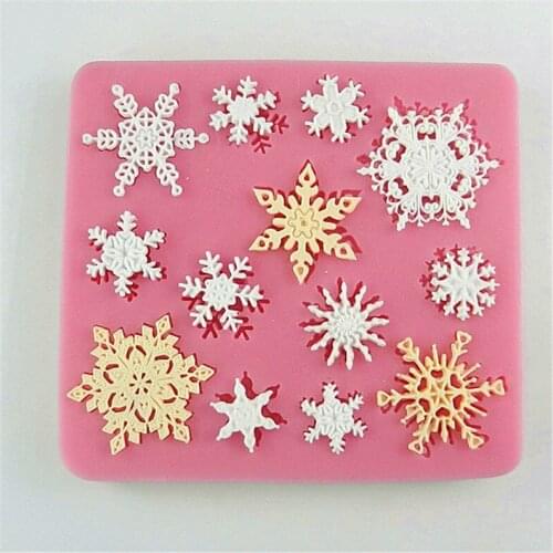 DIY Baking Square Snowflake Lace Model Fondant Silicone Mould Chocolate Mould Cake Decorating Edge Silicone Mould