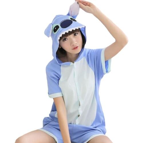 Womens Totoro Onesies Unisex Spring Summer Bear Onesies Kids Nightwear Anime Costumes Adults Cotton Sleepwear Pajamas Jumpsuits