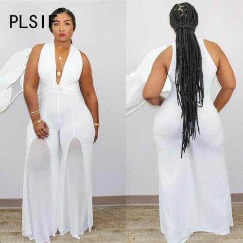 Sexy women fashion simple pure color deep v neck skinny jumpsuits sexy tight club party lady fashion bodysuits