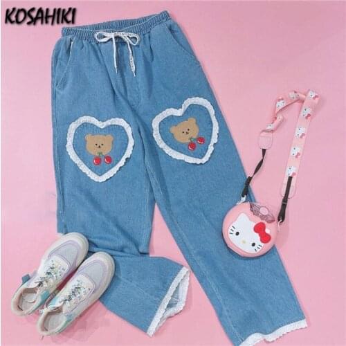 Женские джинсы с вышивкой KOSAHIKI China At AliExpress