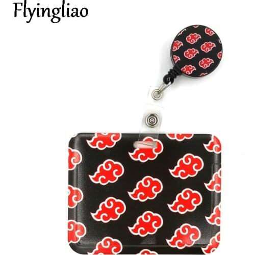 Clouds Anime Cute Card Cover Clip Lanyard Retractable Student Nurse Badge Reel Clip Cartoon ID Card Badge Holder accessories