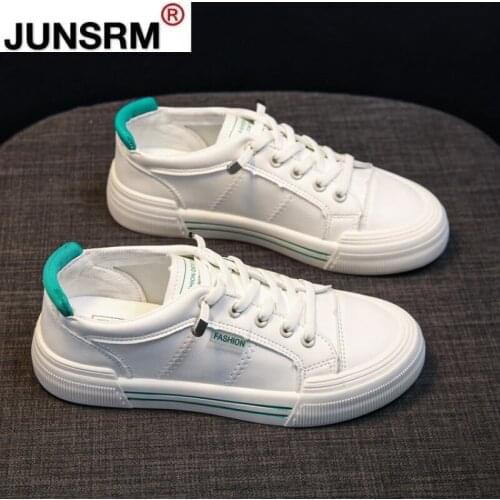 Fashion Shoes Womens Vulcanize Shoes Spring New Casual Classic Solid Color PU Leather Shoes Women Casual White Shoes Sneakers