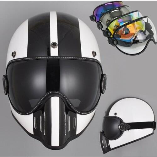 Motorcycle Helmet Bubble Visor Lens Bubble Shield Fit Retro Helmet Visor Bubble Shield Lens Motorcycle Helmets Accessories Moto